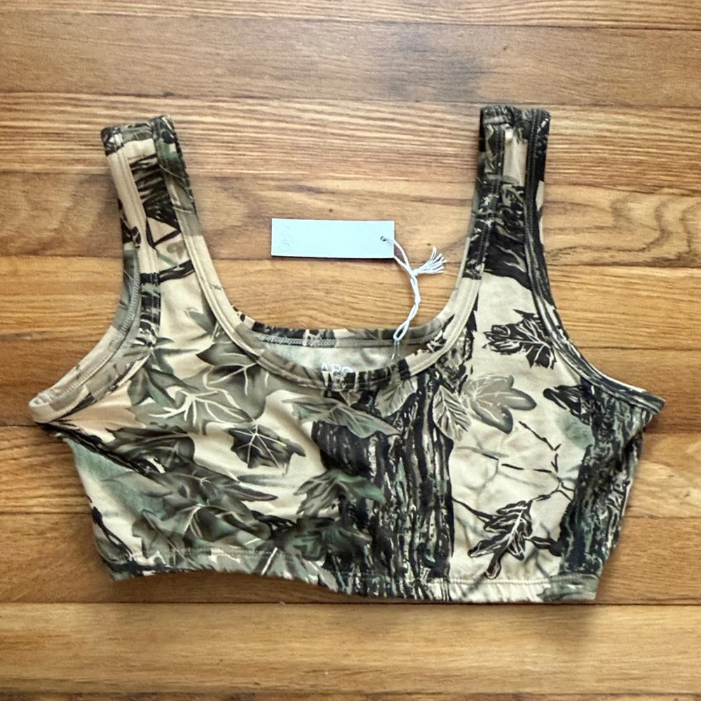 ARQ Tan and Brown Camo Sports Bra - Picture 1 of 3